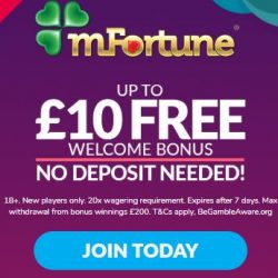 £10 free MFortune casino
