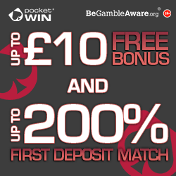 Pocket Win £10 free bonus